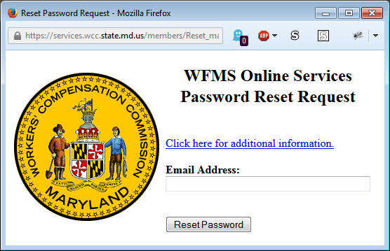 Password reset dialog image